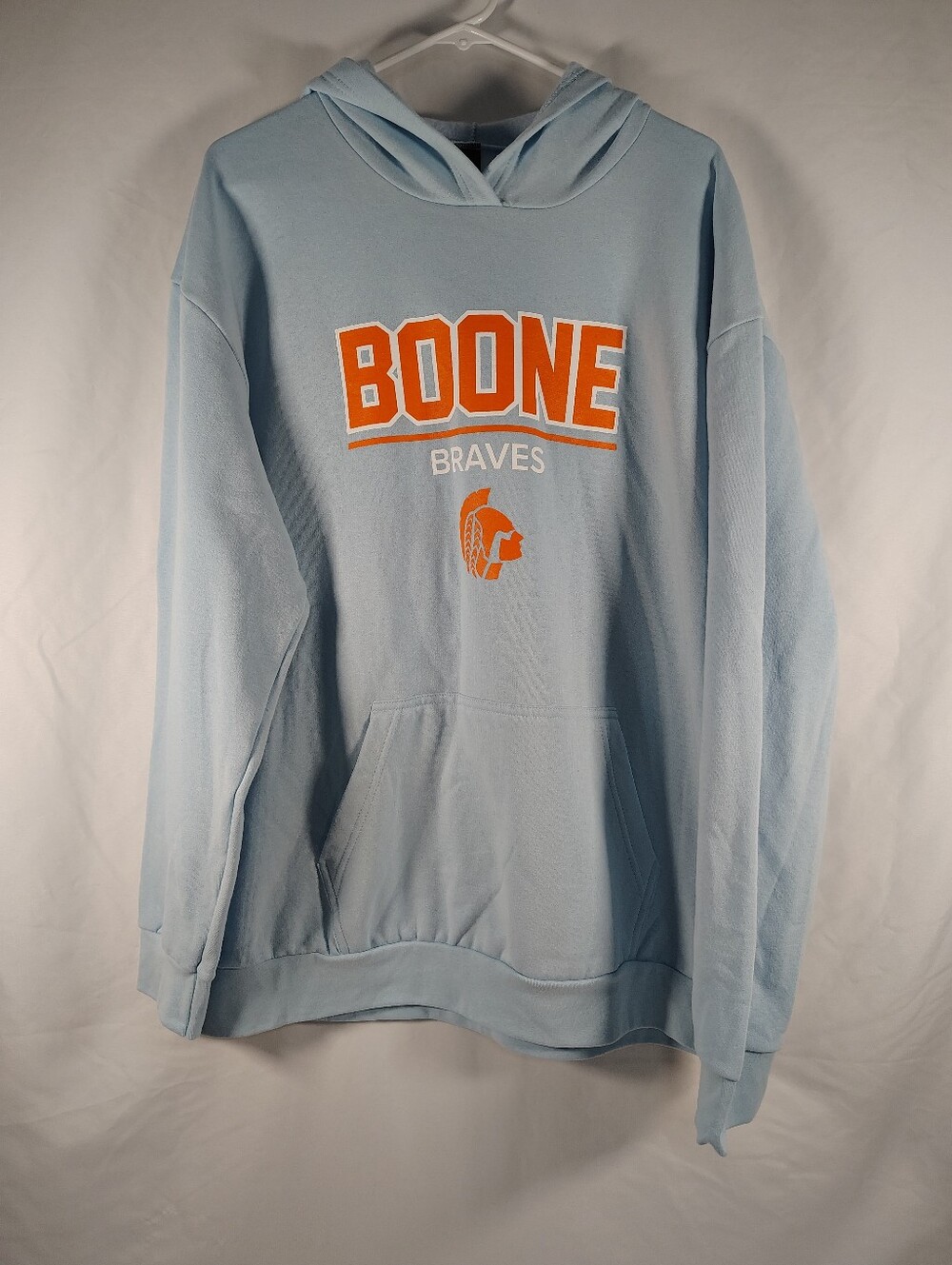 Boone Braves Light Blue Hooded Sweatshirt Men's XL